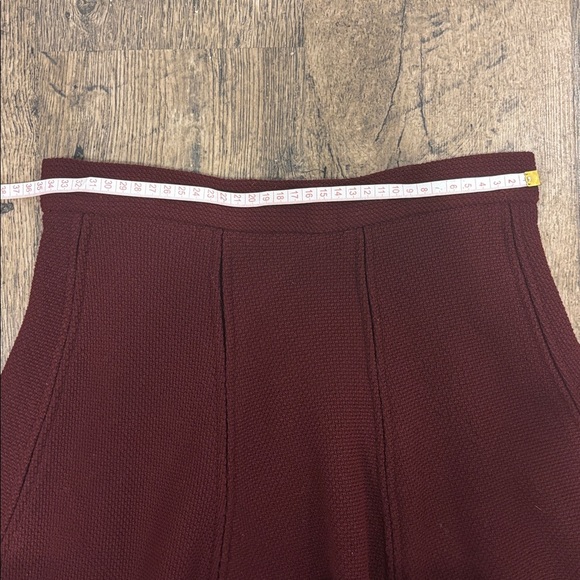 Zara Maroon A-Line Skirt - Picture 6 of 9